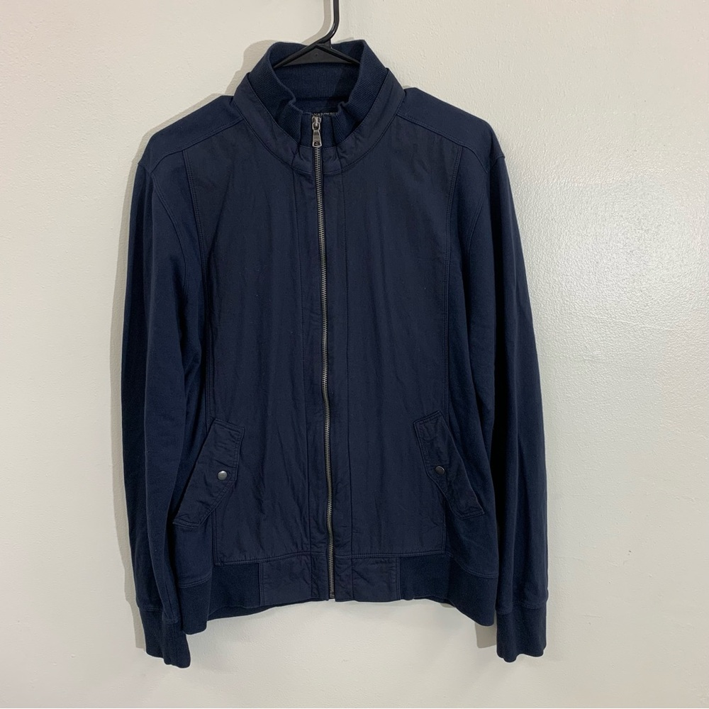 Banana Republic Jacket Mens M Navy blue Zip Up Long Sleeve Casual Sweater